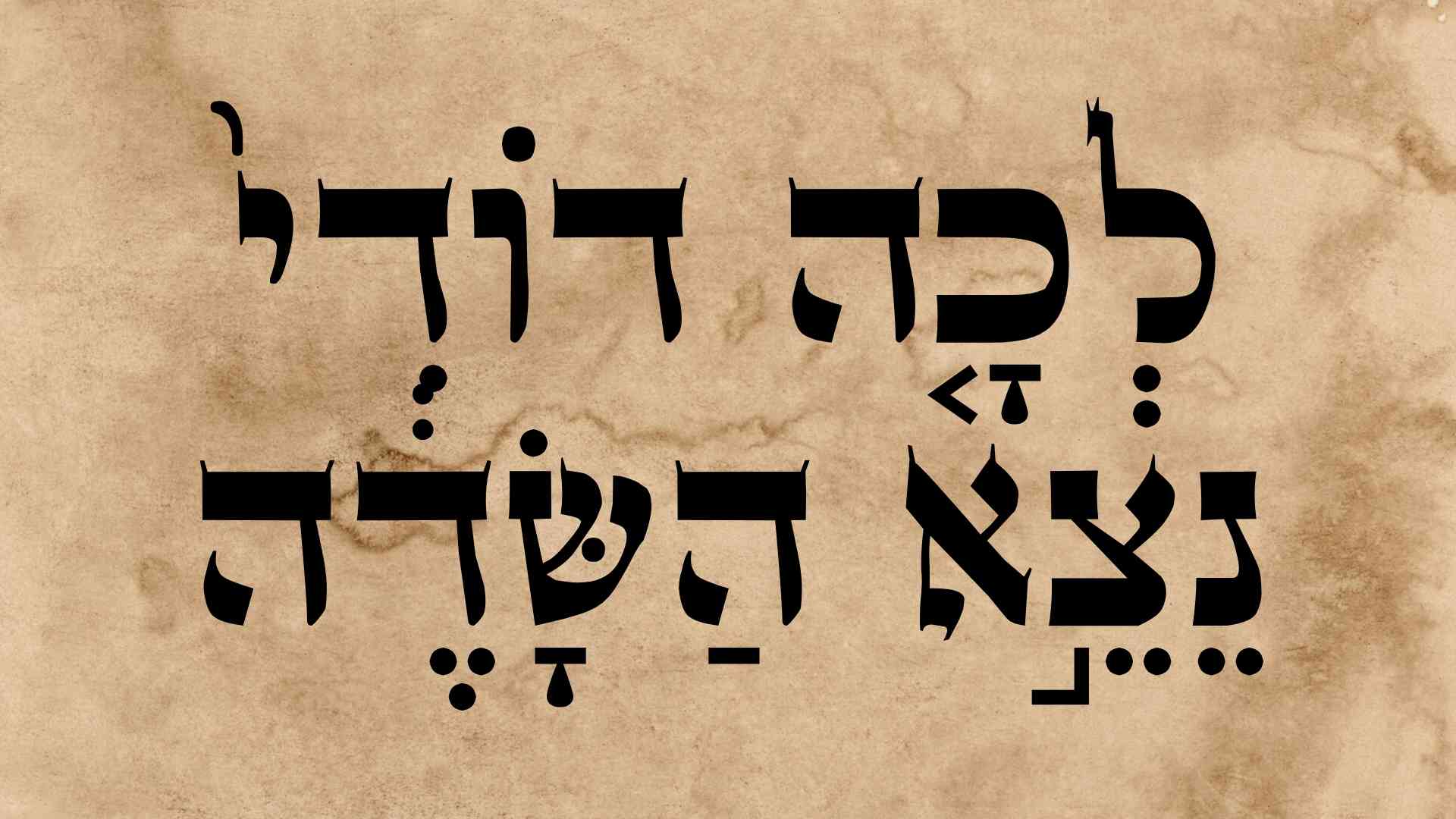 נצא השדה…