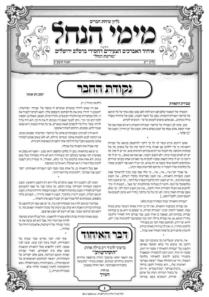 עלון מימי הנחל 12