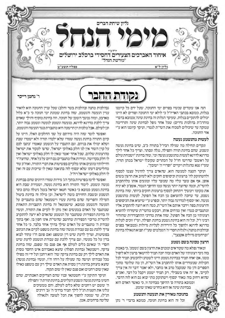 עלון מימי הנחל 31