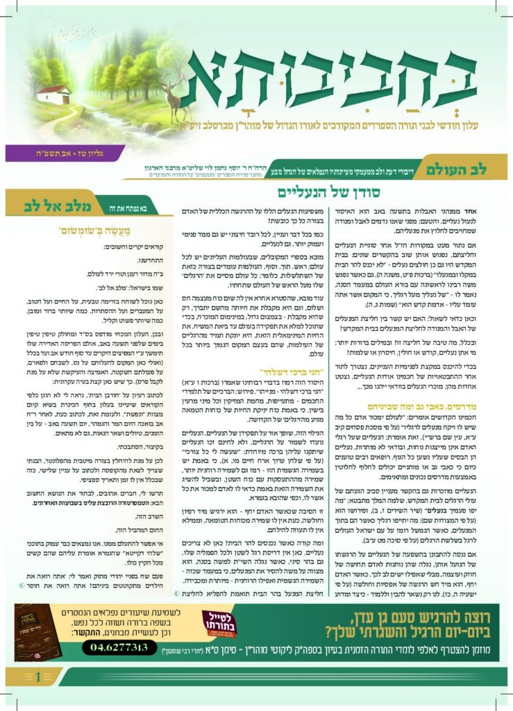 16. עלון בחביבותא לחודש אב תשפ-ה