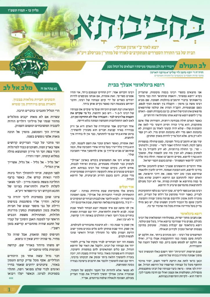 בחביבותא – תמוז תשפ"ו