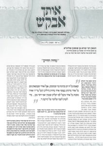אותך אבקש 12 – ראה שופטים תשפד