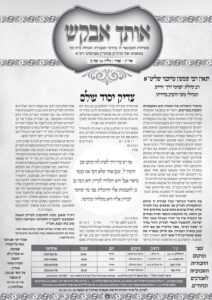 אותך אבקש 26 – אחרי קדושים – אמור תשפה